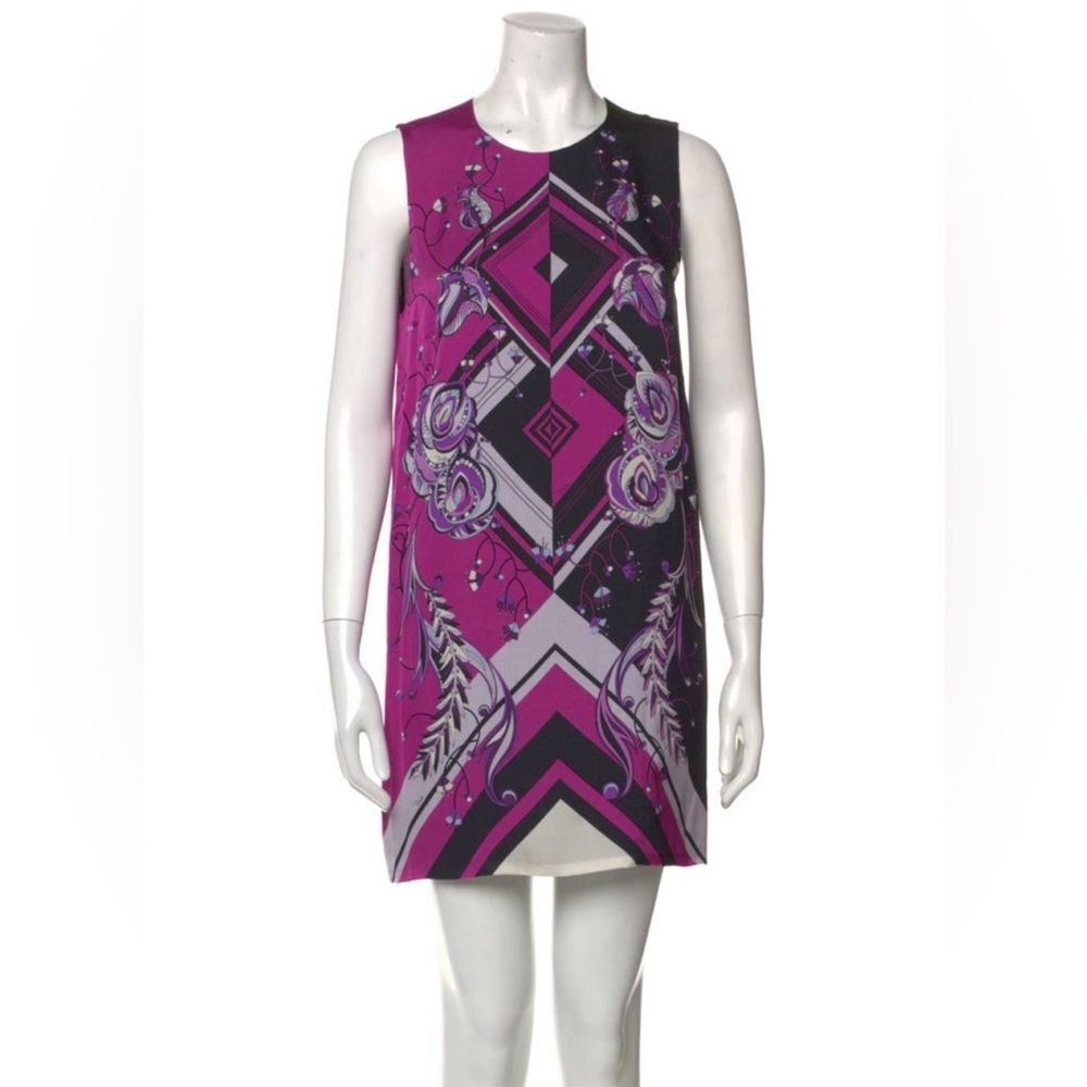 Vintage Emilio Pucci Mini Dress Mod 60s Shift Signature Psychedelic Print size 2